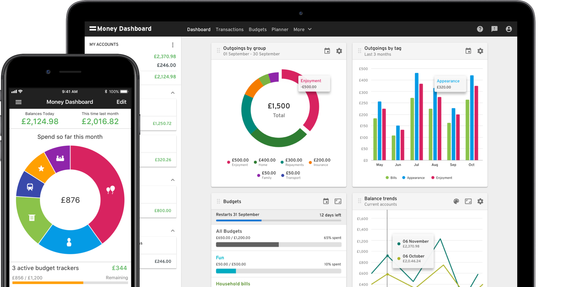 Getting Financially Organised Money Dashboard