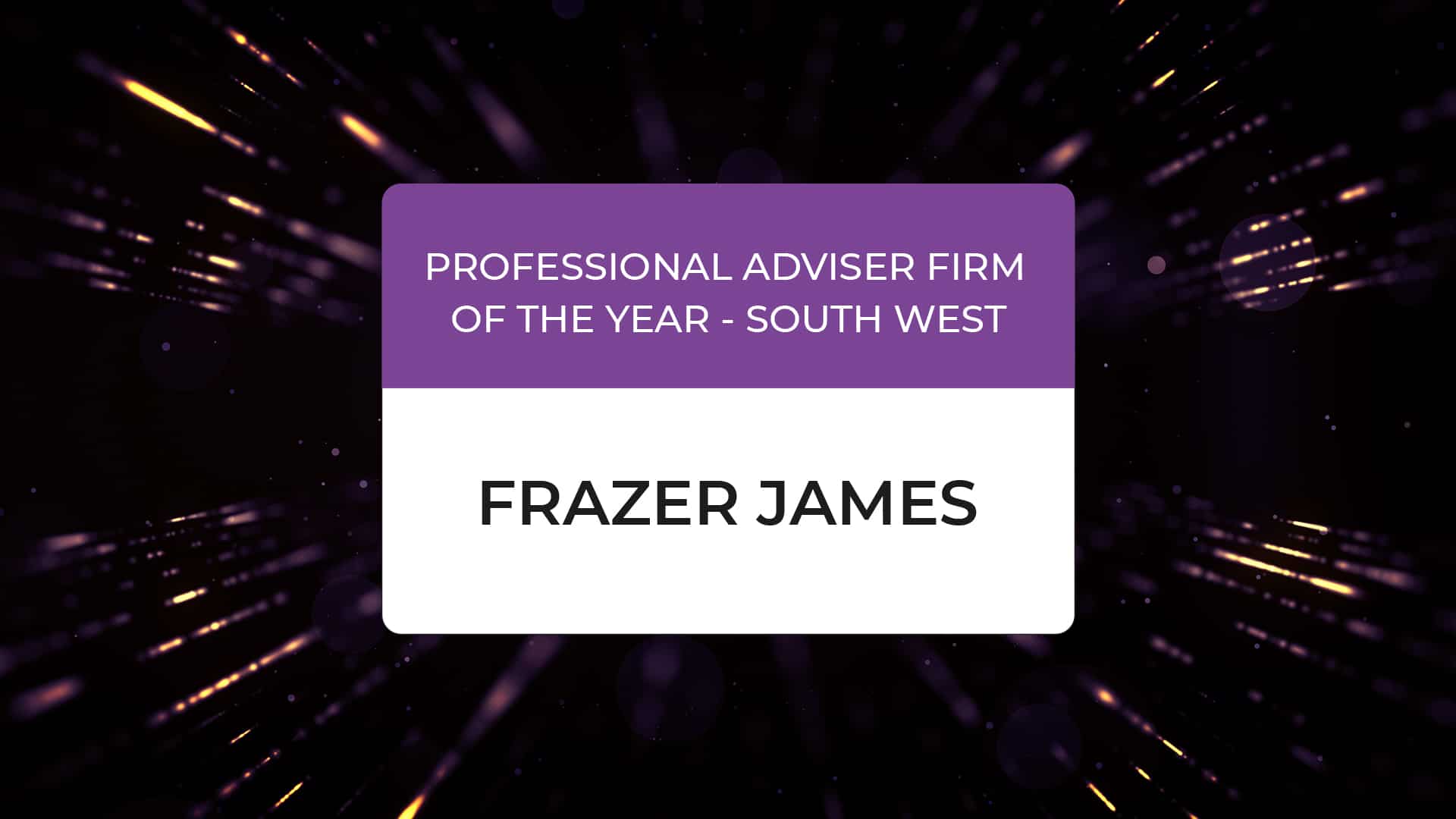 Professional adviser of the year award